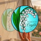 Personalized lily of the valley suncatcher view 2