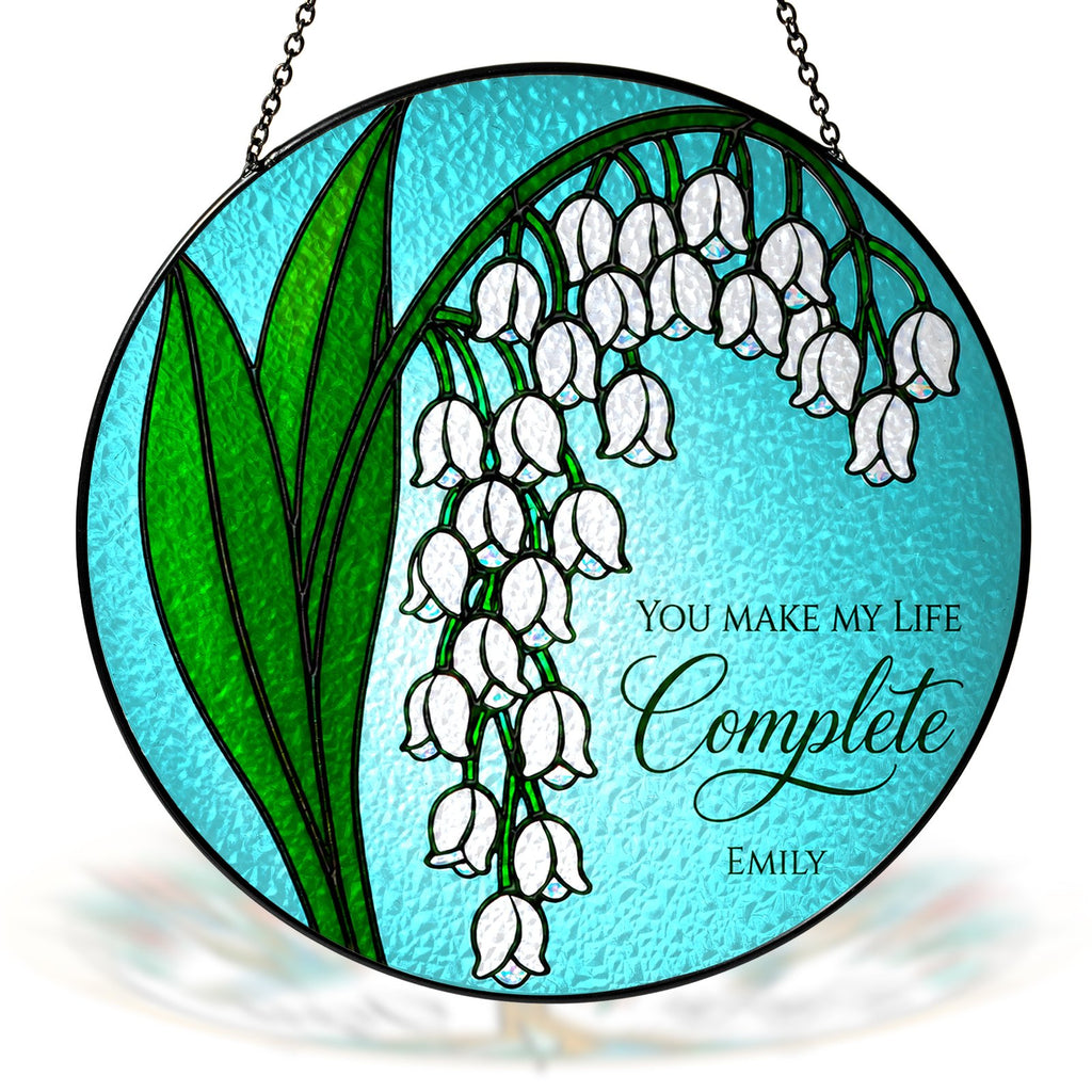 Personalized lily of the valley suncatcher view 3