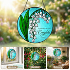 Personalized lily of the valley suncatcher view 9
