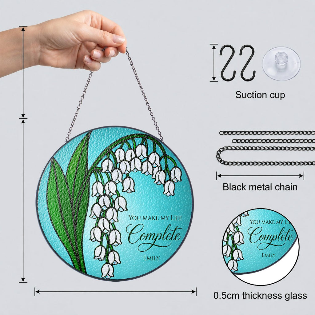 Personalized lily of the valley suncatcher view 11