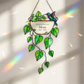 Personalized mom memorial greenery holographic acrylic suncatcher