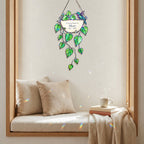 Personalized mom memorial greenery holographic suncatcher