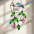Personalized mom memorial hummingbird holographic acrylic suncatcher