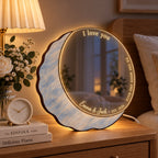 Personalized Moon Mirror LED Night Light – I Love You to the Moon and Back