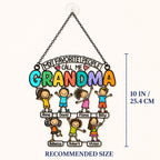Personalized My Favorite People Call Me Grandma Holographic Acrylic Suncatcher
