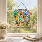 Personalized My Favorite People Call Me Grandma Holographic Acrylic Suncatcher