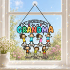 Personalized My Favorite People Call Me Grandma Holographic Acrylic Suncatcher