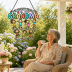 Personalized My Favorite People Call Me Grandma Holographic Acrylic Suncatcher