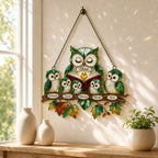 Personalized Nana Owl Family Holographic Acrylic Suncatcher