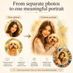 Combine your photo and your pet photo into one portrait