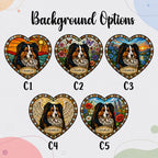 Personalized pet memorial heart photo suncatcher 08
