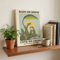 Personalized Rain or Shine Until We Croak Frog Couple Canvas Wall Art