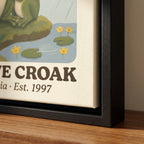 Personalized Rain or Shine Until We Croak Frog Couple Canvas Wall Art