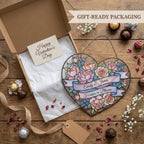 Rose heart suncatcher high quality print