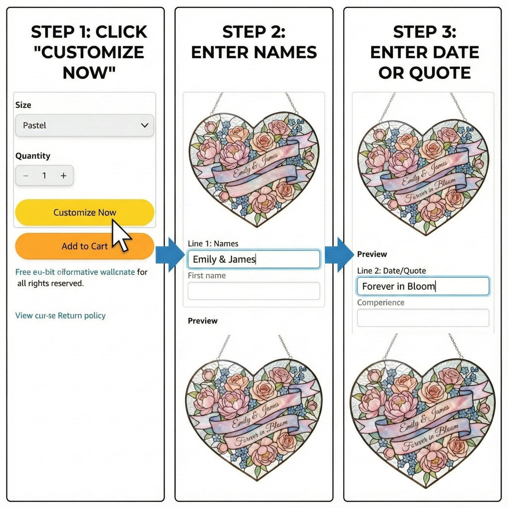Rose heart suncatcher gift packaging