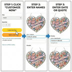 Rose heart suncatcher gift packaging