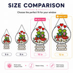 Personalized Ruby Wedding Anniversary Frog Couple Holographic Acrylic Suncatcher