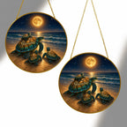 Personalized sea turtle family suncatcher - view 3