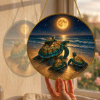 Personalized sea turtle family suncatcher - view 7