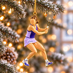 Personalized Sports & Hobby Name Ornament — Tennis, Basketball, Volleyball, Surfing, Saxophone or Horse Riding, Ceramic Christmas Ornament