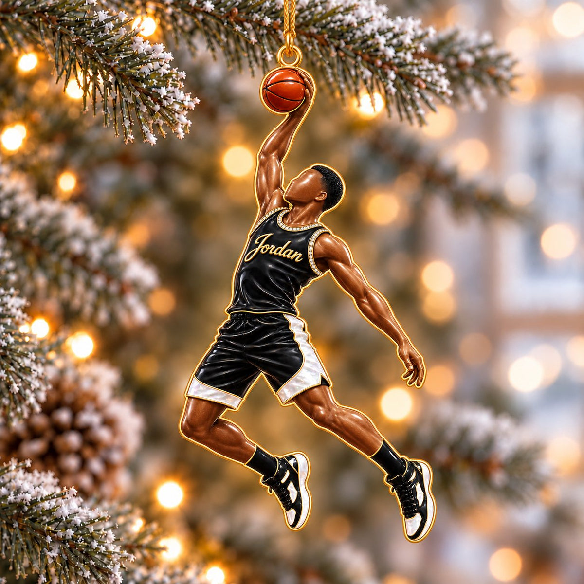 Personalized Sports & Hobby Name Ornament — Tennis, Basketball, Volleyball, Surfing, Saxophone or Horse Riding, Ceramic Christmas Ornament