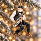 Personalized Sports & Hobby Name Ornament — Tennis, Basketball, Volleyball, Surfing, Saxophone or Horse Riding, Ceramic Christmas Ornament
