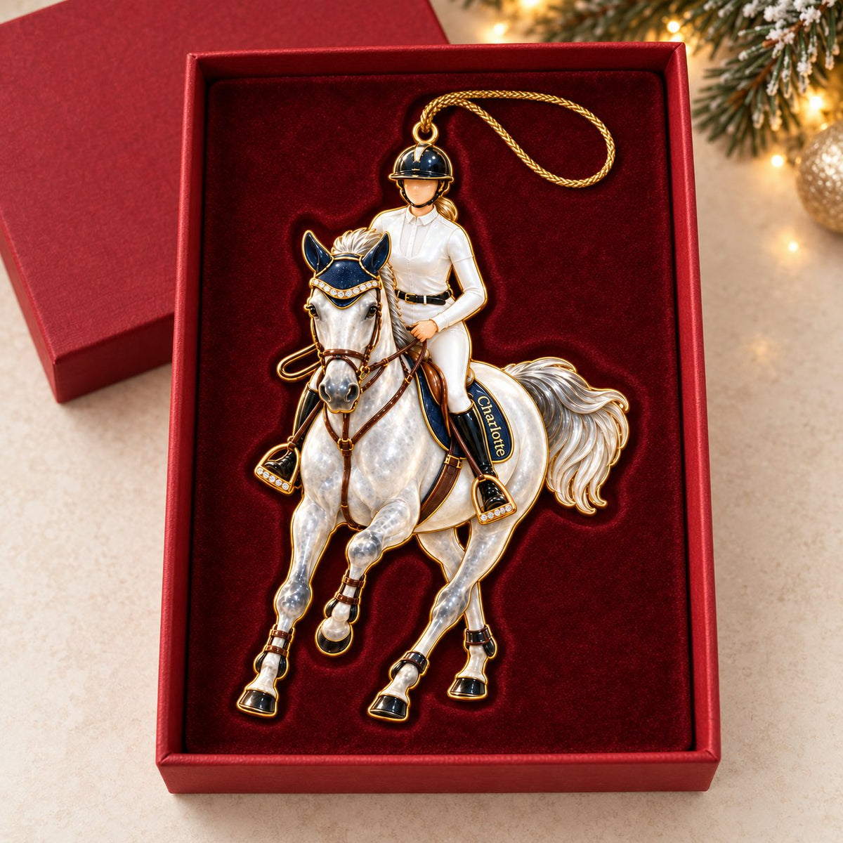 Personalized Sports & Hobby Name Ornament — Tennis, Basketball, Volleyball, Surfing, Saxophone or Horse Riding, Ceramic Christmas Ornament