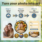 Personalized sunflower photo suncatcher