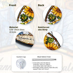 Personalized sunflower photo suncatcher detail