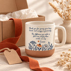 Personalized Thank You Wildflower Pottery Mug — The Warmth You Give