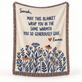 Personalized Thank You Wildflower Woven Blanket — The Warmth You Give