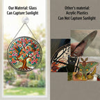 Personalized tree of life hummingbirds suncatcher view 8