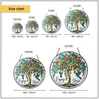 Personalized tree of life suncatcher size chart