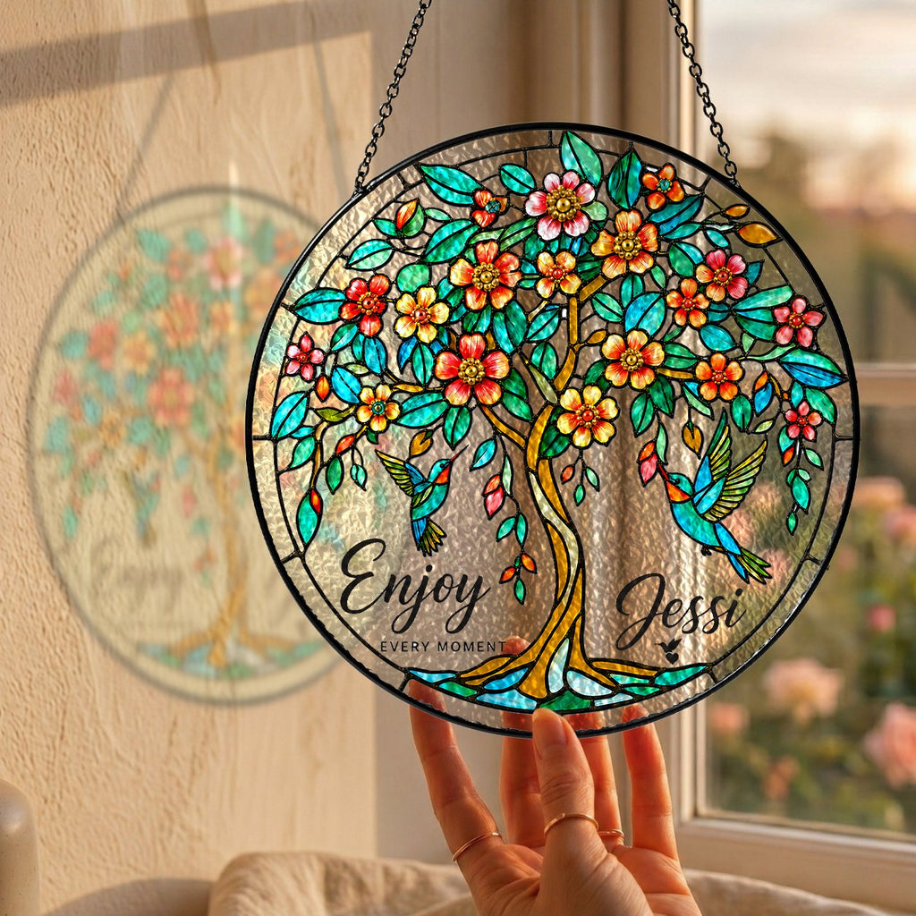 Personalized tree of life suncatcher view 2