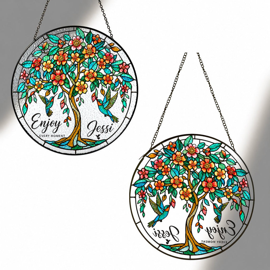 Personalized tree of life suncatcher view 7