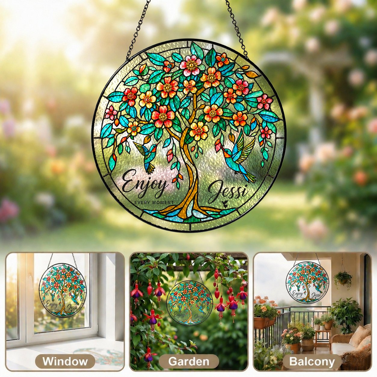 Personalized tree of life suncatcher view 10