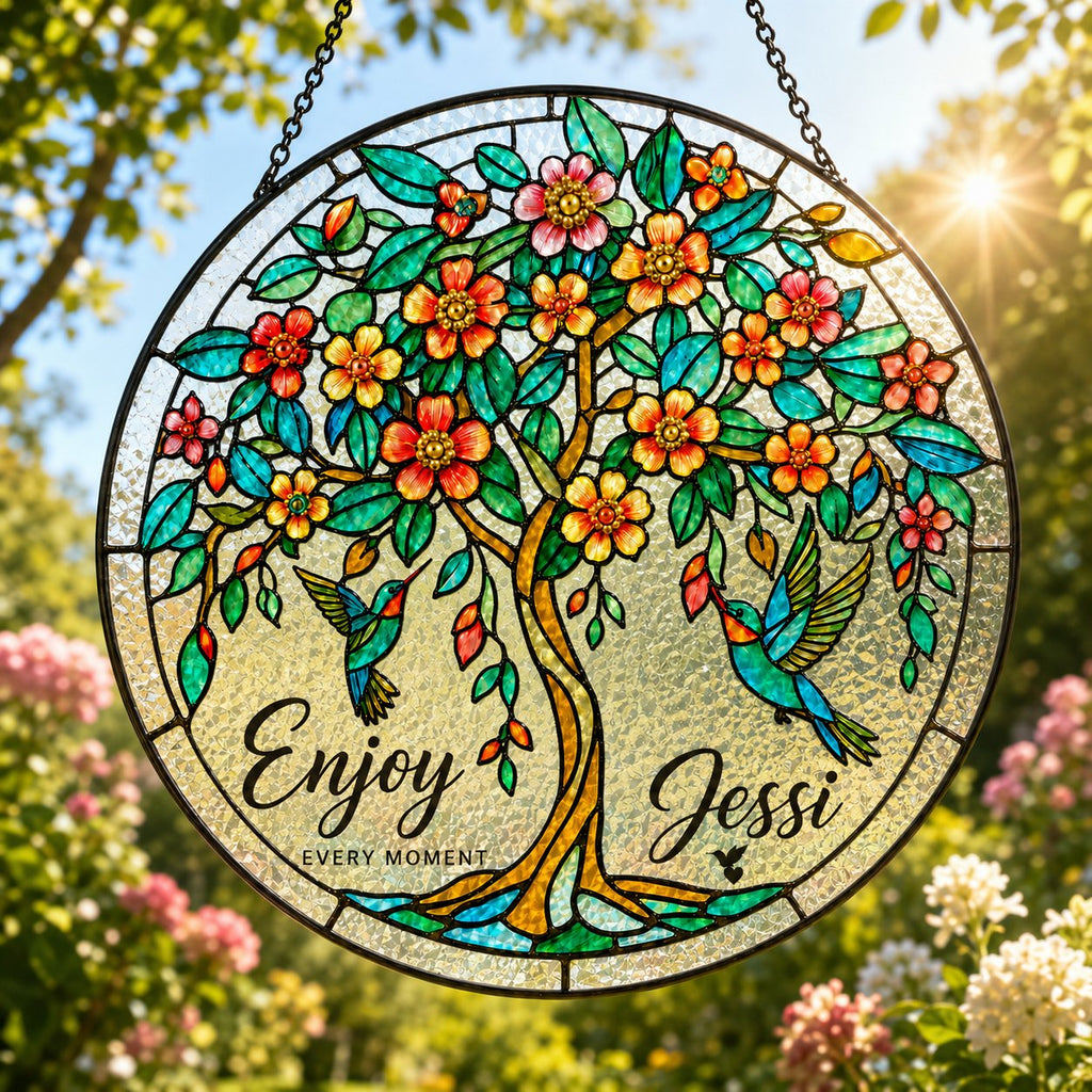 Personalized tree of life suncatcher lifestyle
