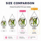 Personalized Wedding Frog Couple Tied the Knot Holographic Acrylic Suncatcher