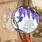 Personalized wisteria memorial suncatcher view 4