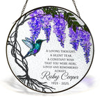 Personalized wisteria memorial suncatcher view 8