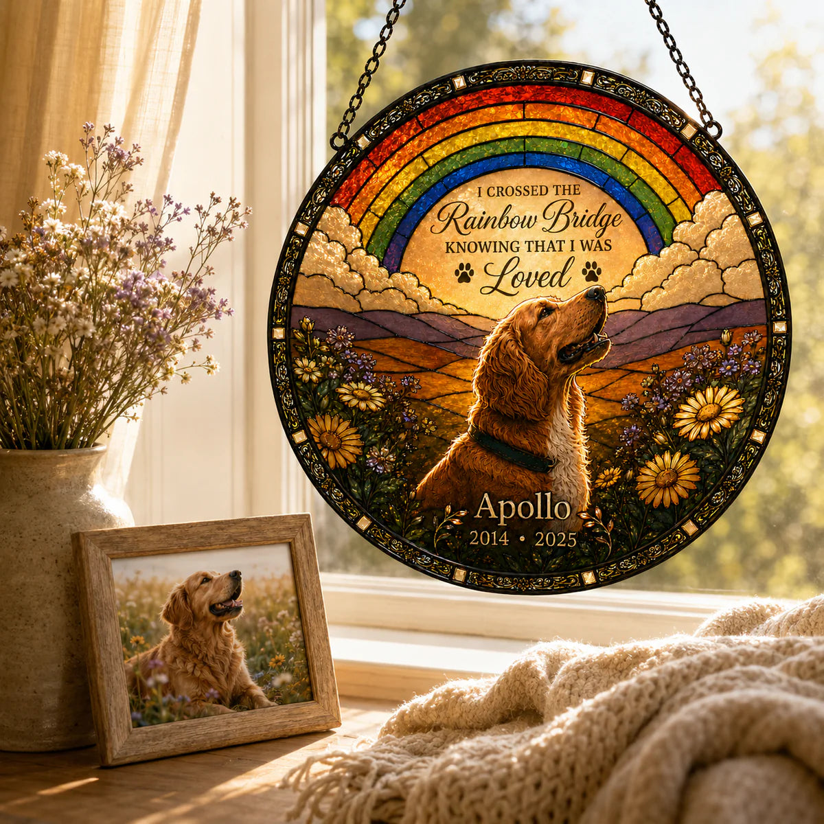 Personalized Pet Memorial Suncatcher – Forever in My Heart