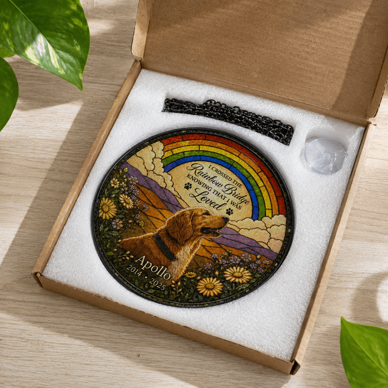 Personalized Pet Memorial Suncatcher – Forever in My Heart