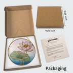Pink lotus blossom suncatcher view 6