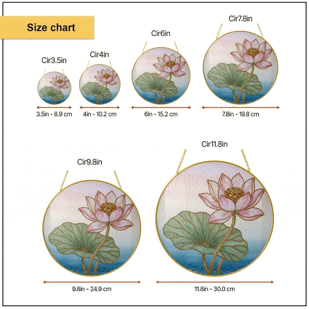 Pink lotus blossom suncatcher view 9