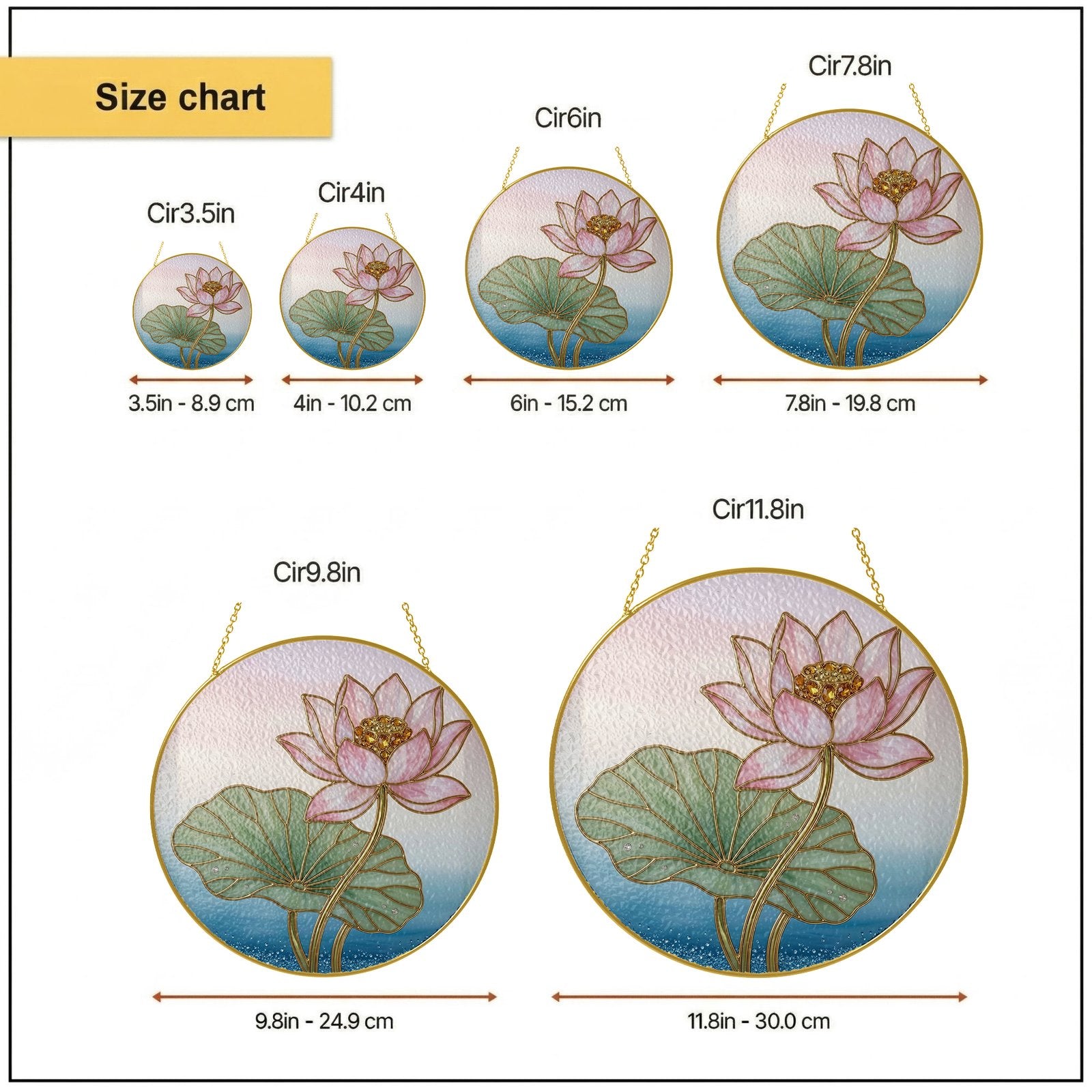 Pink lotus blossom suncatcher view 9