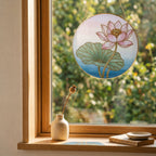 Pink lotus blossom suncatcher view 11