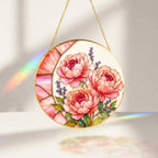 Pink peony suncatcher view 10