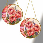 Pink peony suncatcher view 12