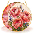 Pink peony suncatcher view 13