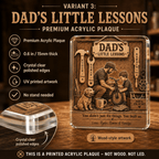 Premium acrylic handyman dad plaque with polished edges and UV printed artwork